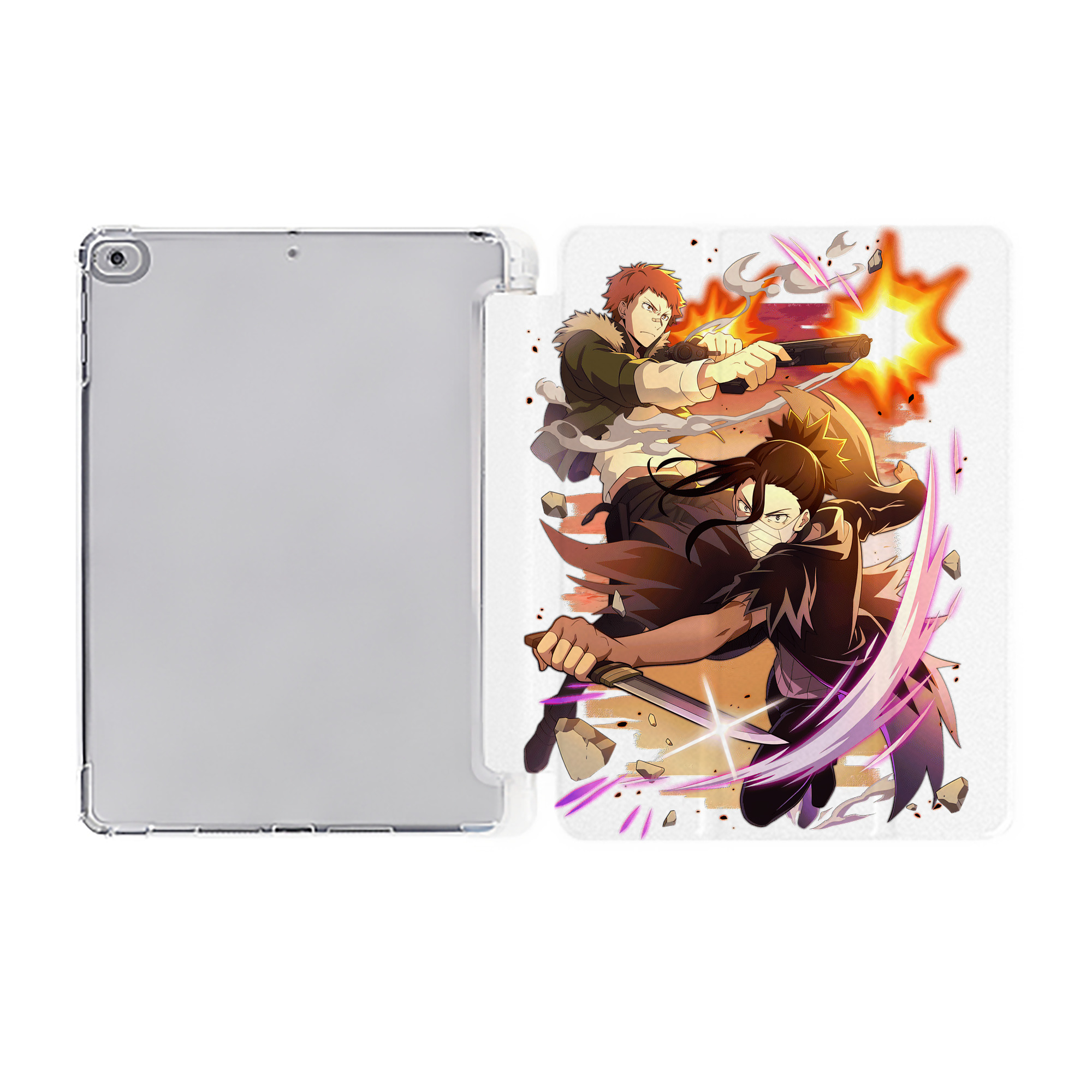 （画像用） 文豪ストレイドッグス Bungo Stray Dogs IPad ケース ペン収納付き 三つ折りスタンド PUレザー×シリコン 対応機種9.5/10.5/10.9インチ